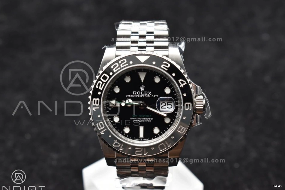 DD Jubilee FastDry Black Ceramic 1:1 Best GMT-Master Gray 878 GRNR Edition Clean Strap on 904L Steel 126710 II 0806